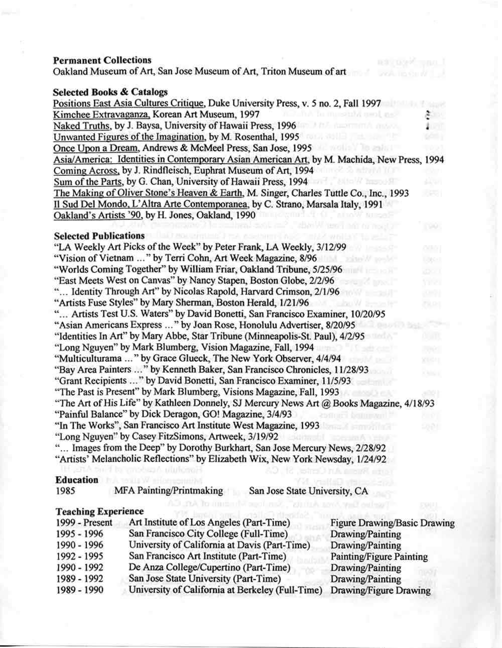 Long Nguyen's Resume, pg 2